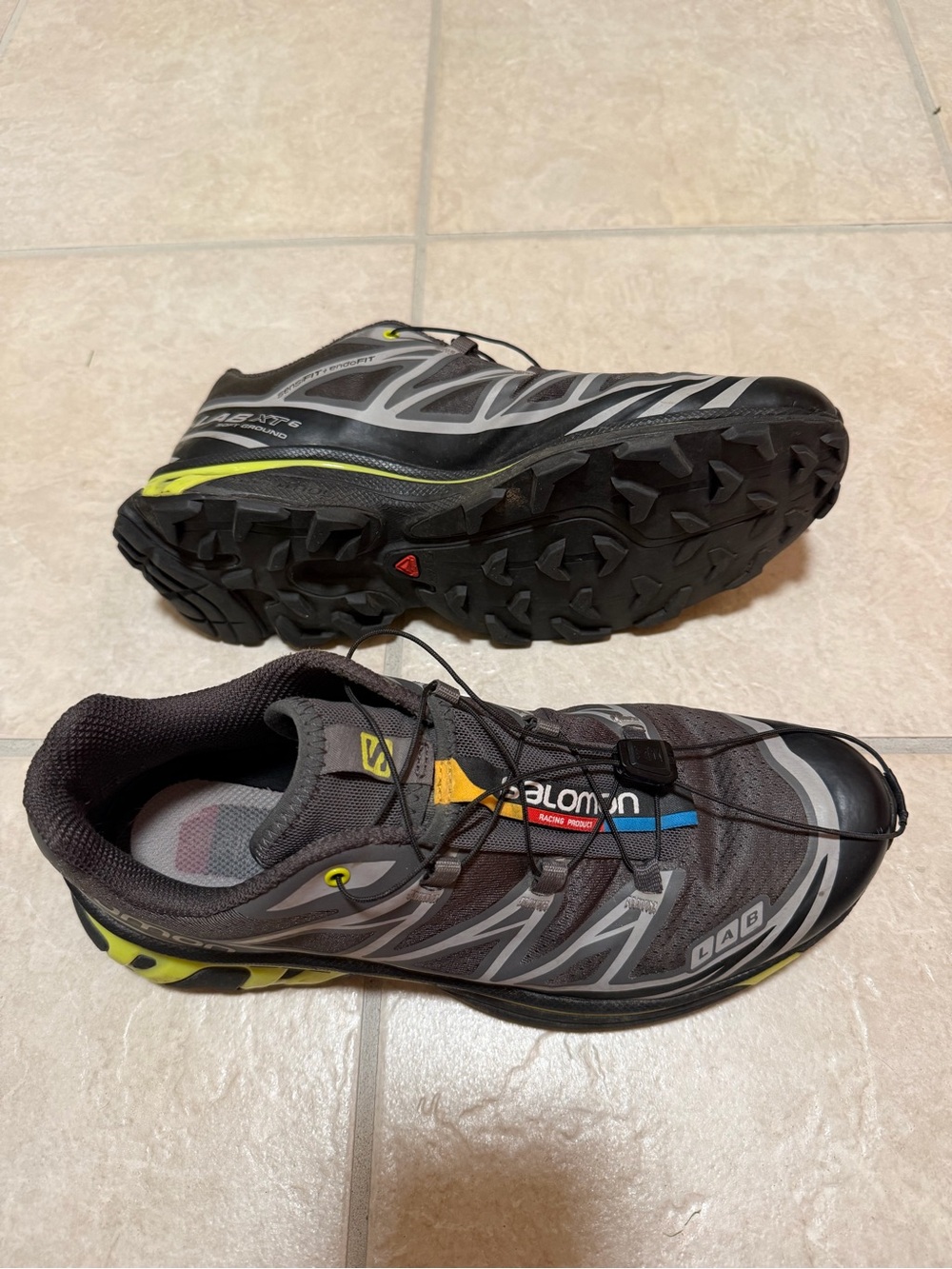 Salomon XT-6 grey/green size W9/M8